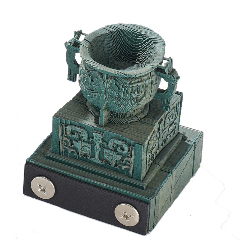 【博物館文化創作品】3D紙彫り立体メモ帳 中国風アート作品 手で切れる高級感あふれる便利なメモ帳カレンダー|undefined