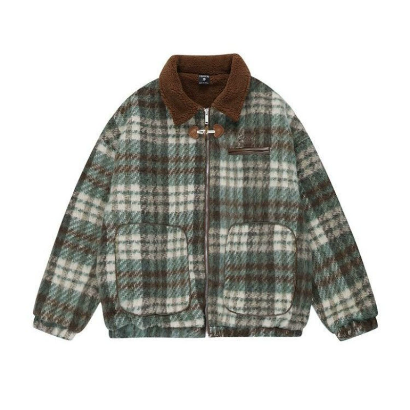 Retro woolen brand winter jacket for men and women for beloved
