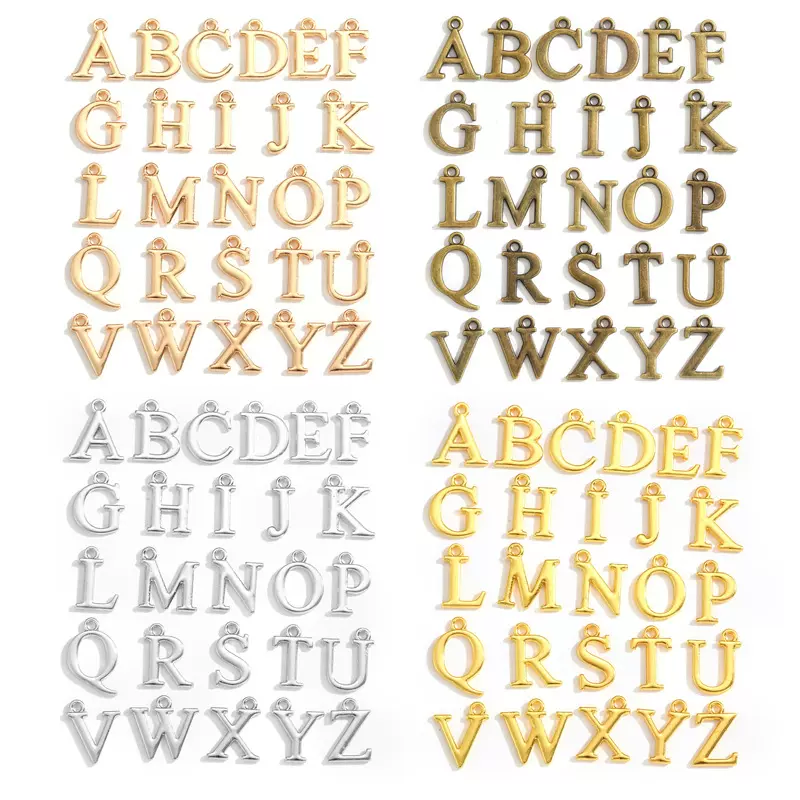 合金饰品26个英文字母A-Z挂件 diy饰品配件 亚马逊热销 S115