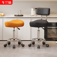 移动升降吧椅舒适美甲理发椅做饭转椅靠背前台收银大工凳马鞍椅