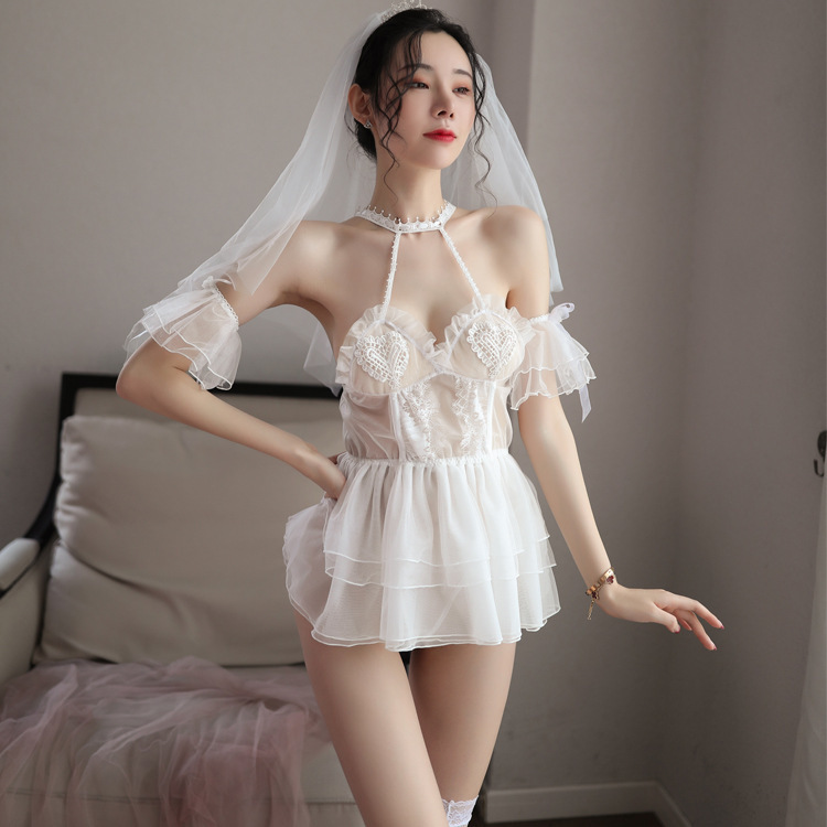 흰색 웨딩드레스 + [베일]에는 양말이 포함되지 않습니다.