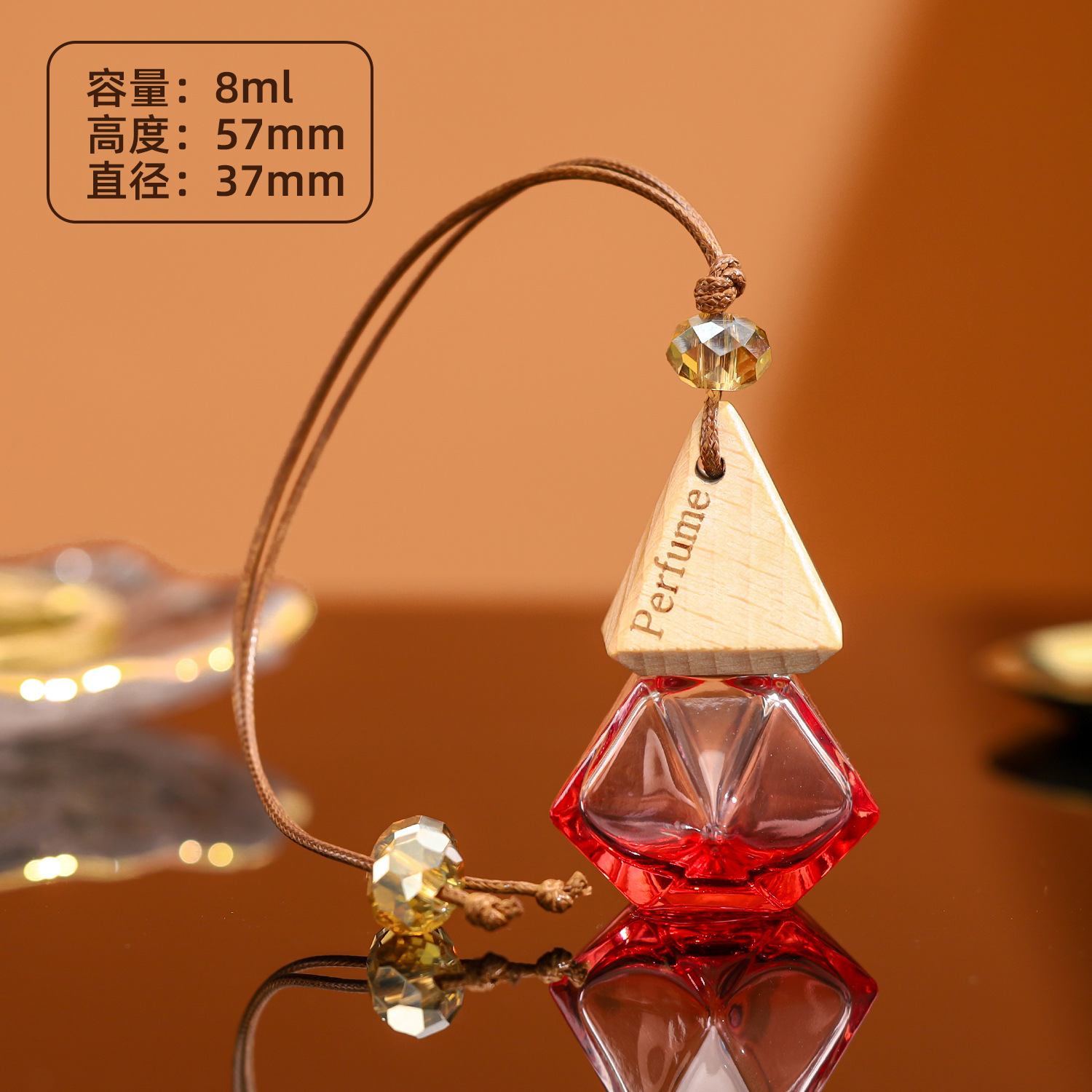 8ml; 빨간색; 유리