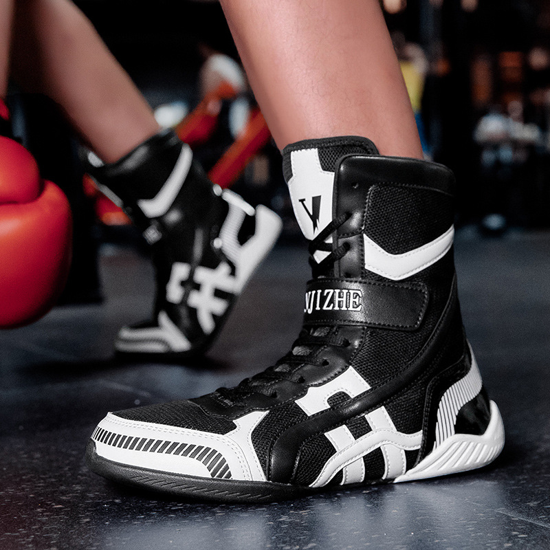 Professional Boxing Shoes, Sanda Fighting Shoes, Non-Slip and Wear-Resistant Martial Arts Training Boxing Shoes, Taekwondo Muay Thai Men's Fighting Shoes