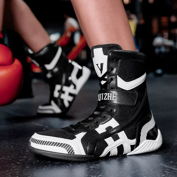 Professional Boxing Shoes, Sanda Fighting Shoes, Non-Slip and Wear-Resistant Martial Arts Training Boxing Shoes, Taekwondo Muay Thai Men's Fighting Shoes