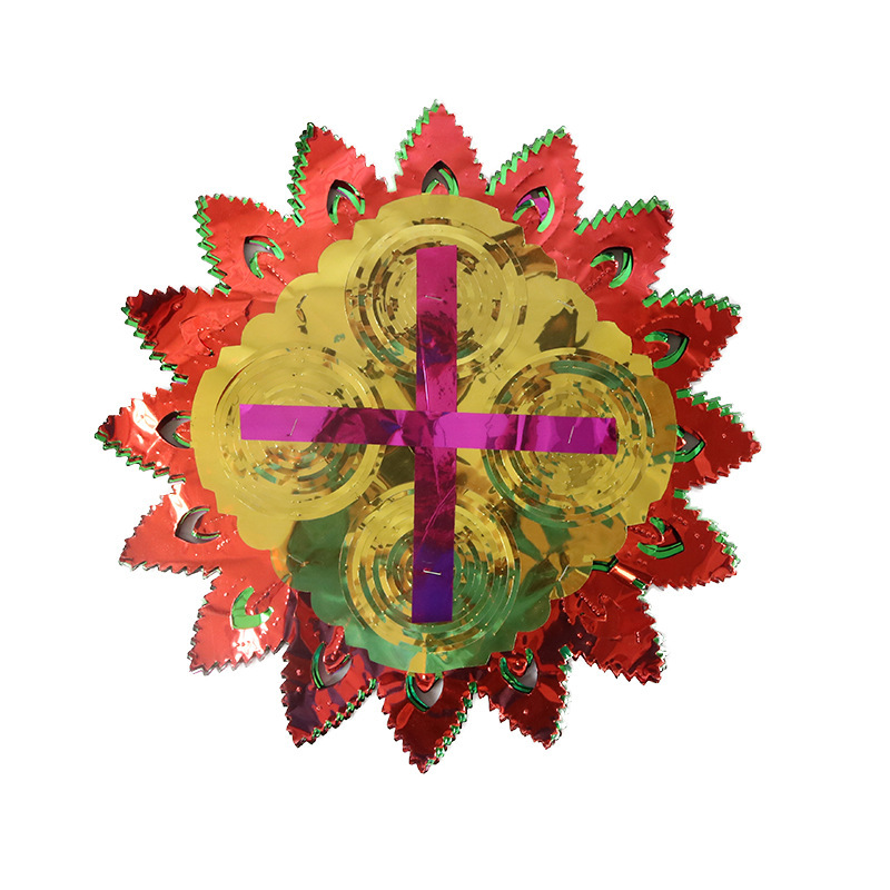 Funeral trefilado adornos de cinta multiplicidad color brillante hoja de arce melocotón corazón moneda de cobre manzana girasol