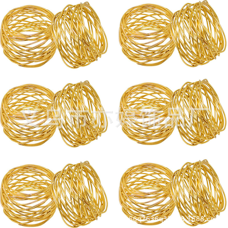 New Popular Metal Napkin Rings with a Simple Design for Party Dining, Table Decoration, and Kitchen Tableware New Popular Metal Napkin Rings with a Simple Design for Party Dining, Table Decoration, and Kitchen Tableware