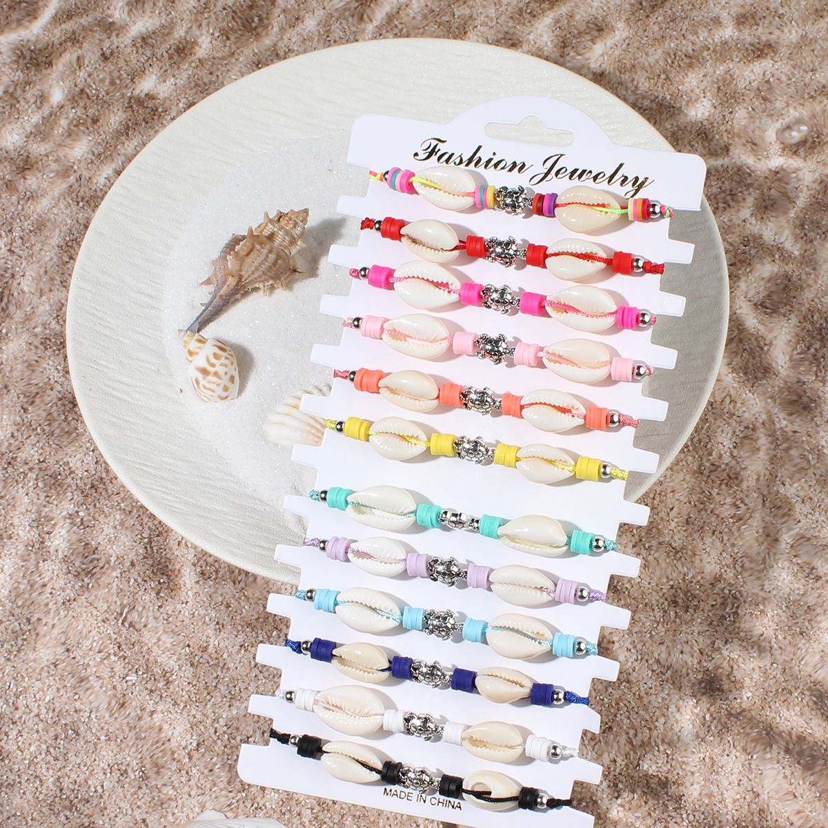 50g Weight Bracelets Classification Beaded, rope Chain Material Beaded Chain Chain Type 1 Set Quantity Casual, Beach Occasion turquoise, rope, Shell Material Geometric, Starfish, Eye Pattern Spring&Summer Season Unisex Gender Vacation Style Vacation Geometric Starfish Eye Turquoise Rope Shell Beaded Chain Beaded Bracelets Wholesale 13