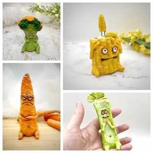 Cross-border New Products Home Garden Weird Vegetable Statue Decorations Office Desk Statue Home Ornaments Gift A25