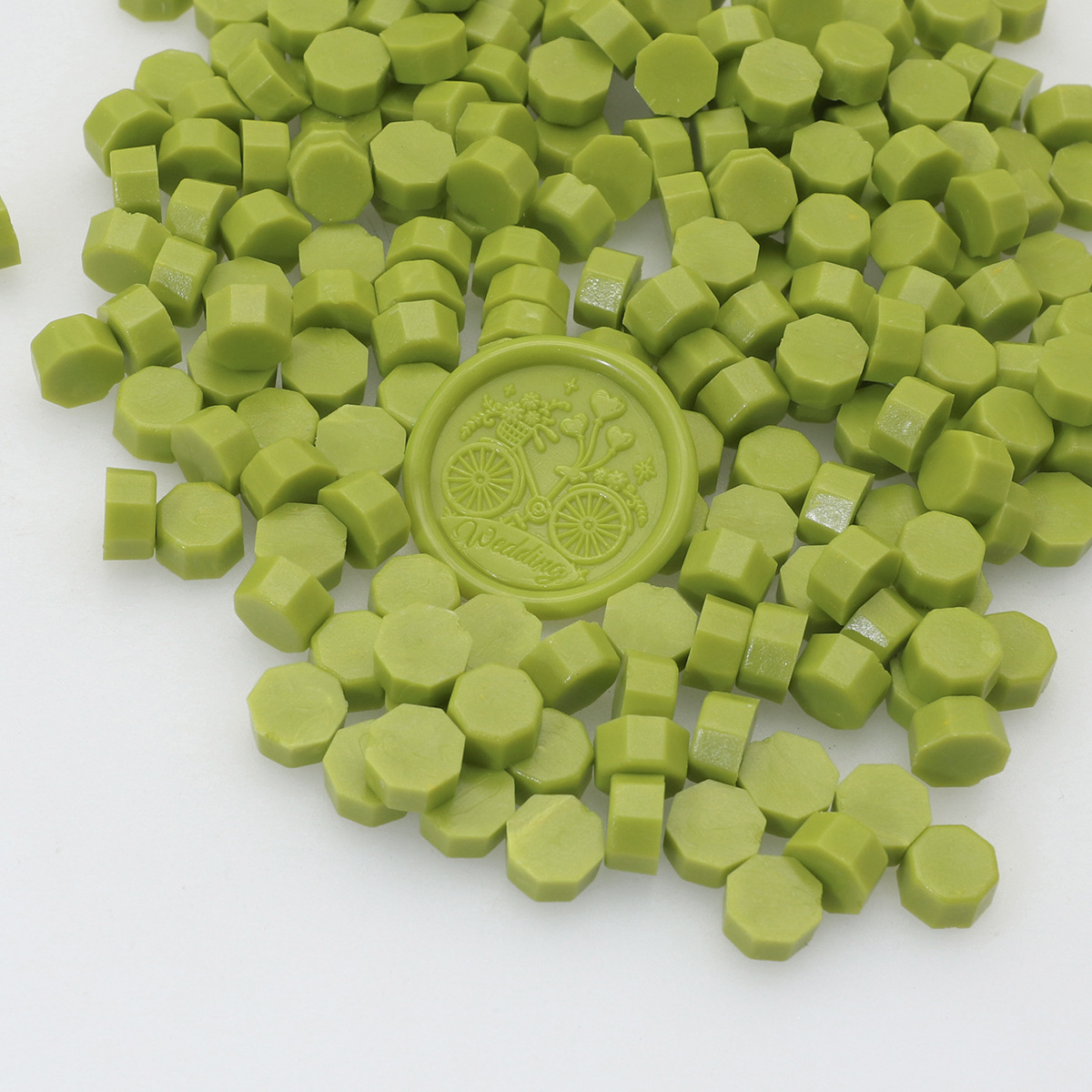 Perlas de cera de sellado octogonales Oucai, 500g, 131 colores, perlas de sellado de cera a granel, colores mixtos, baratas, perladas, una libra.