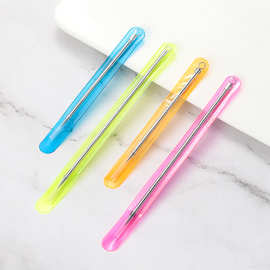 厂家新款高档8CM不锈钢镜光粉刺针暗疮针便携式挑痘针痘痘针批发