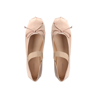 Versión de piel de oveja ~ la uva de la madre con los zapatos de soltero de mujer, zapatos de ballet de satena plana
