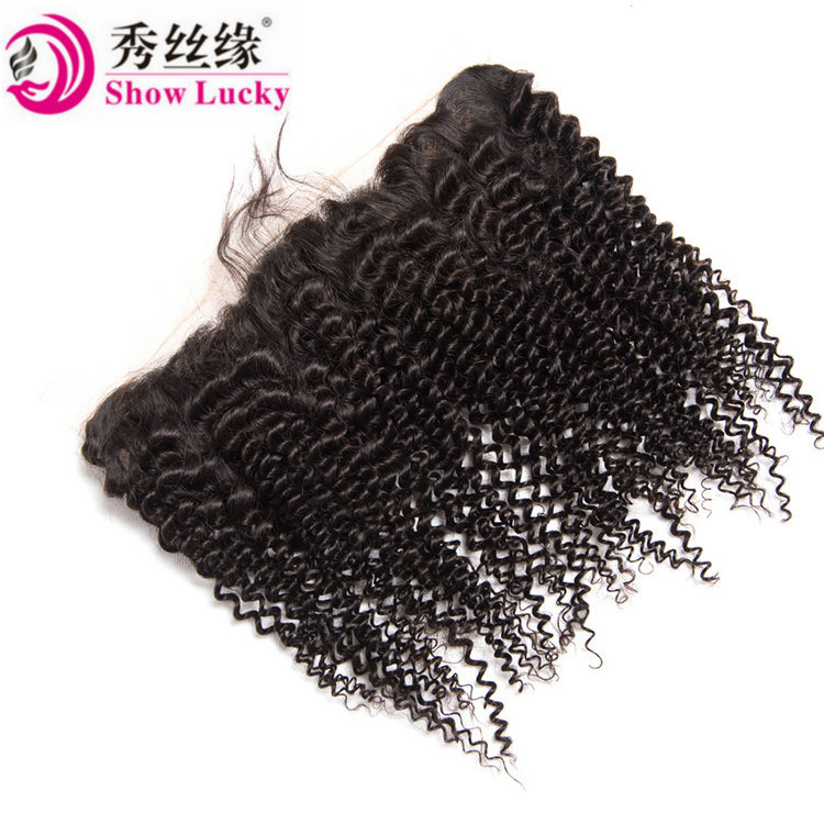 10a Virgin Brazilian Kinky Curly Human Hair With 13*4Frontal