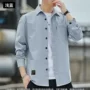 男士长袖外贸宽松衬衣