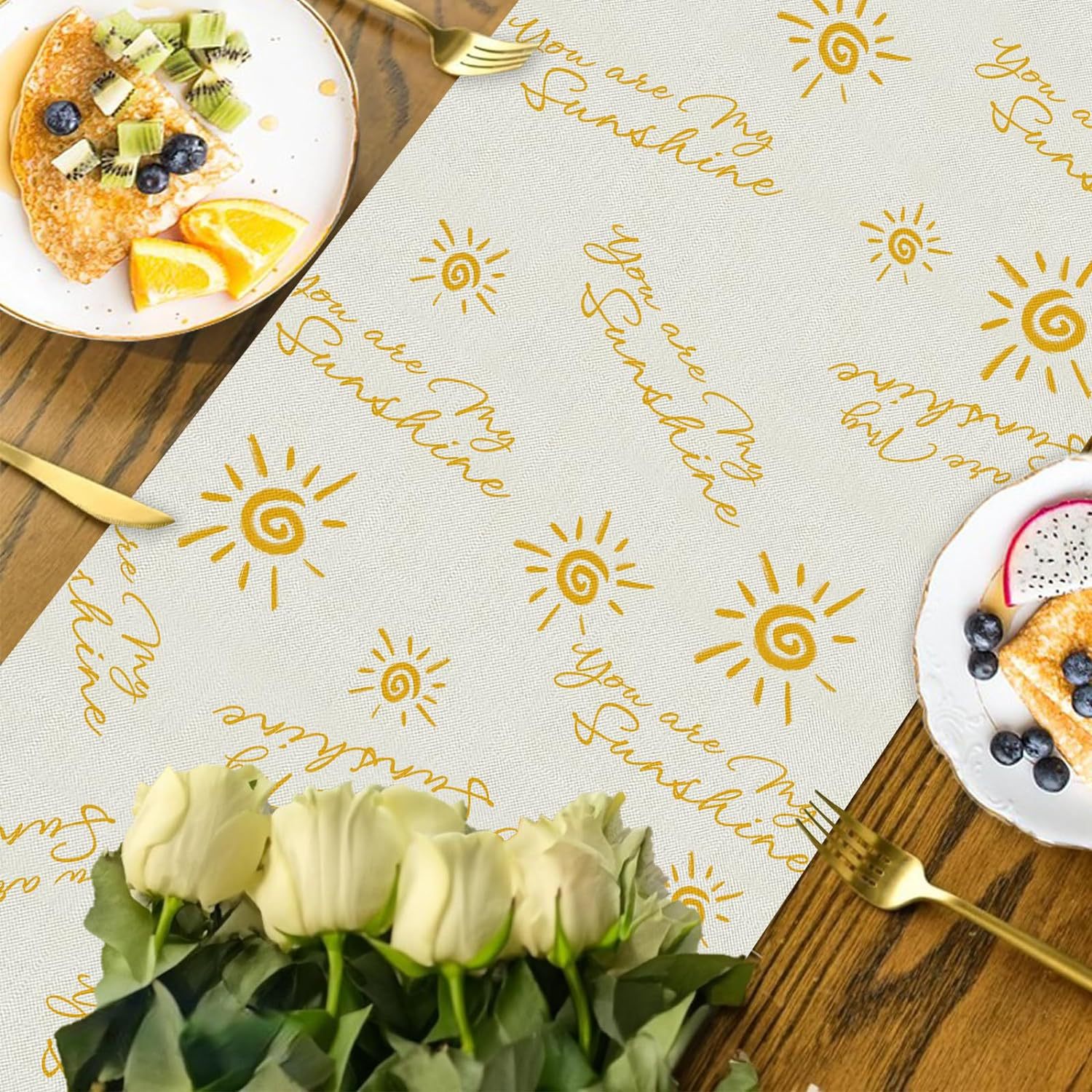 90g Weight Tablecloths Home Textiles & Decor Type Linen Material Letter, Fruit, Flower Pattern Simple Style Style Simple Style Letter Fruit Flower Linen Tablecloths 无