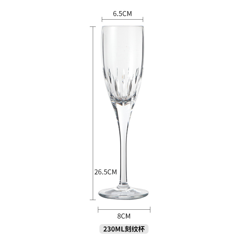 Copa de champán, barra de PC gruesa de alto valor, vino dulce comercial, copa de vino blanco, copa de acrílico transparente