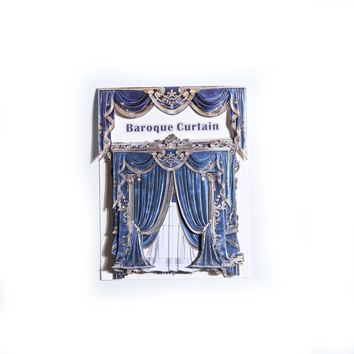 A Wonderful Day European-Style Window Curtain Lace Hard Card Baroque Curtain Series Retro Handmade Journal DIY Decoupage