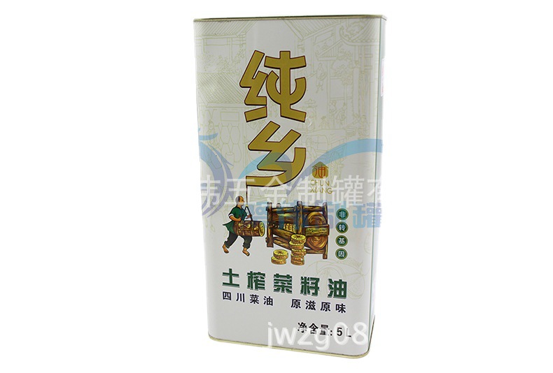 5L高档食用油礼罐盒山茶油火麻油马口铁罐食用油铁罐包装