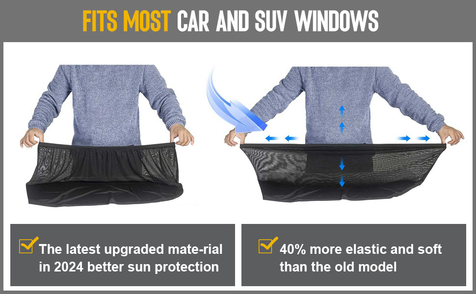 Universal Retractable Camping Car Front Side Curtain Super Elastic Mesh Window Sunshade Curtain Cover Car Sunshade