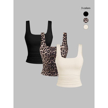 V 92116 Leopard slim women camisole top ��������Ůʿ��������