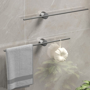 Towel Rack Bathroom Non-perforated Creative Towel Bar Light Luxury Bath Towel Rack Single Rod Removable and Washable Mobile Toilet Storage Rack