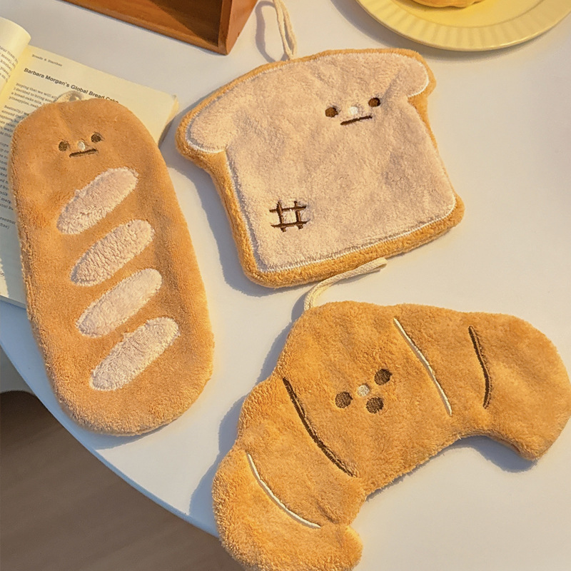 Cartoon cute high-value kitchen towel hand cloth handkerchief bathroom absorbent lint-free hanging towel