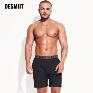 Wholesale New Desmiit Men's Beach Pants Loose Four-Way Elastic Seaside Quick-Drying Shorts B4352