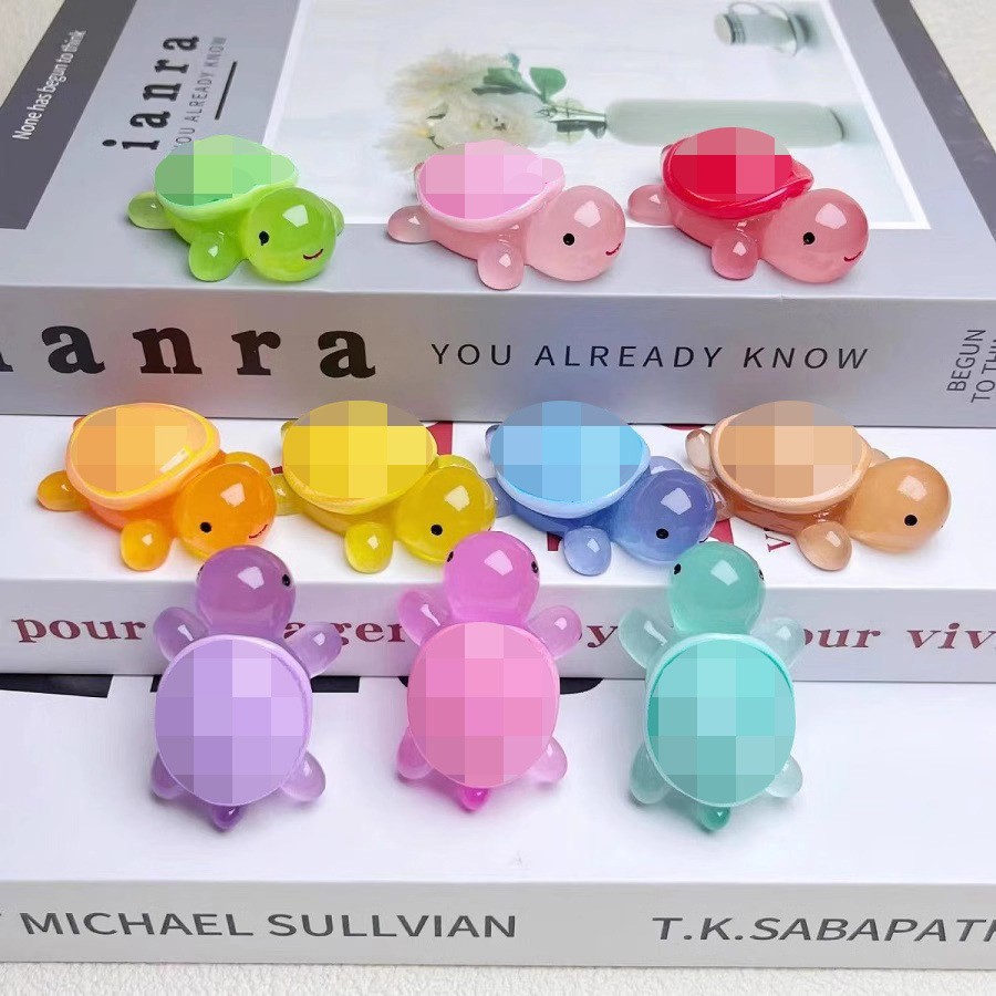 Bonita tortuga bolsa ciega sorpresa de regalo para niños barraca de colgante de resina luminosa independiente caja divertida