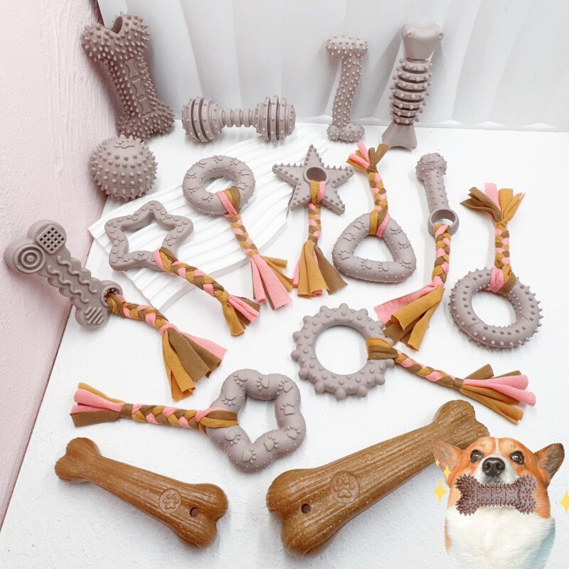 Pet Supplies Dog Gel Fun Cat Toy Grinding Stick Small Dog Cloth Rope Knot Solving Boring Cross-border Bite Toy