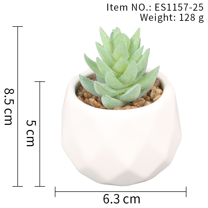 Maceta de cerámica para suculentas artificiales de oficina, mini suculenta rosa, taza de diamante, gran venta, entrega instantánea, irrompible, alta simulación.