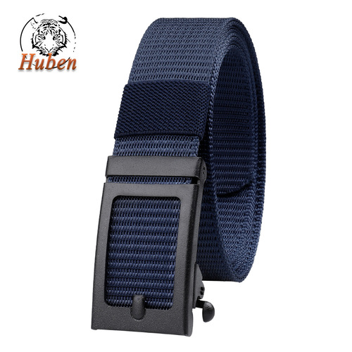 New toothless automatic buckle belt imitation nylon thickened woven outdoor casual belt men's tactical belt