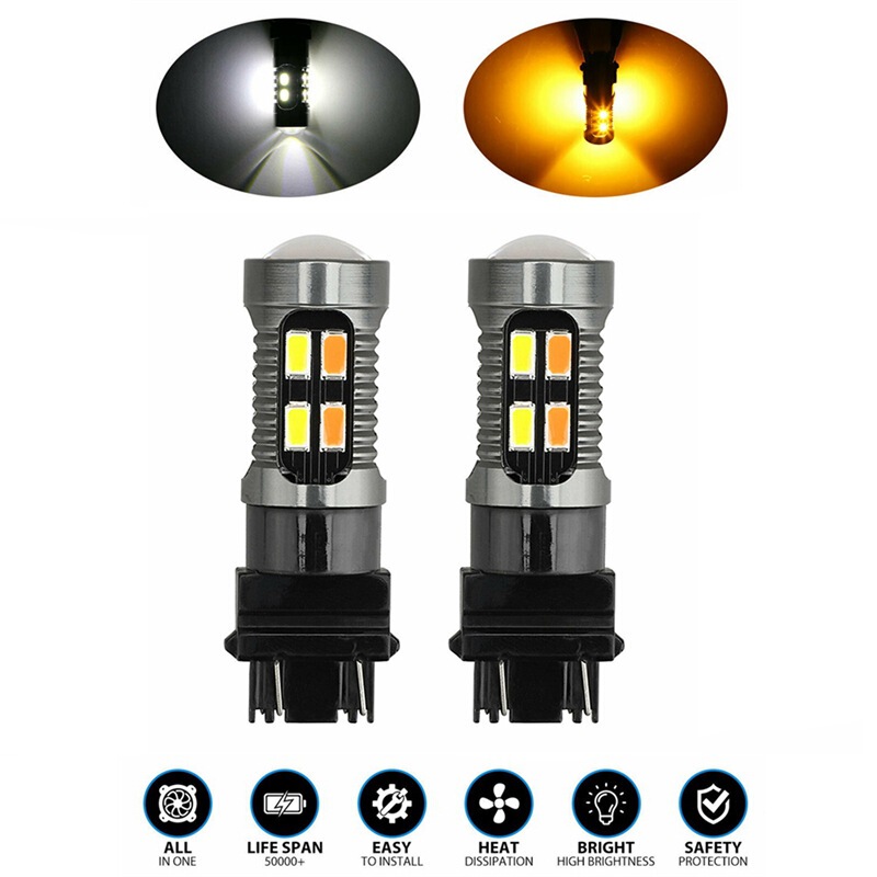 Cross-border hot 3157 day turn signal double color lamp 5730 turn signal 20SMD PY21/5W bulb