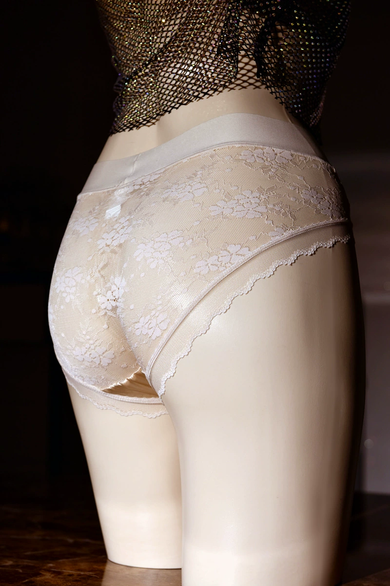 Женские ультратонкие silky кружевные стринги из сатина и кружева, плюс-сайз, несколько цветов (L–XL)