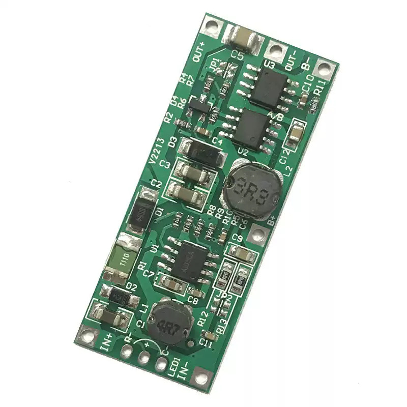 3.7V lithium battery DC DC UPS uninterrupted module charging and discharging boost 9V12V power failure boost
