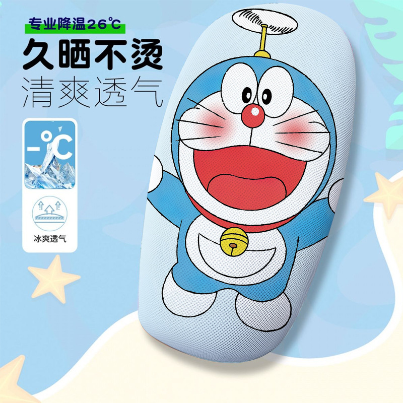 Classic Cute Cartoon Series Themed Electric Vehicle Seat Cushion Cover, Summer Heat-Insulating and Breathable Seat Cover, Electric Vehicle Seat Cushion