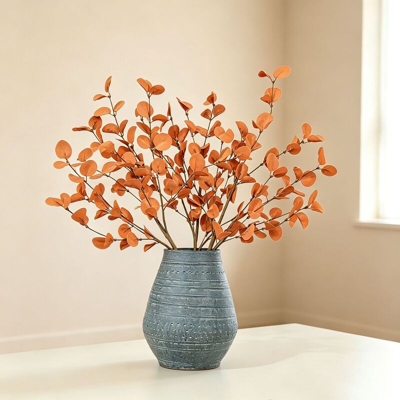 Artificial single-stem 36-leaf PE eucalyptus decorative green plant, money leaf arrangement, floral art, decorative ball, chrysanthemum bouquet, eucalyptus leaves Artificial single-stem 36-leaf PE eucalyptus decorative green plant, money leaf arrangement, floral art, decorative ball, chrysanthemum bouquet, eucalyptus leaves