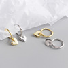 Fresh brand glossy earrings heart-shaped, simple and elegant design