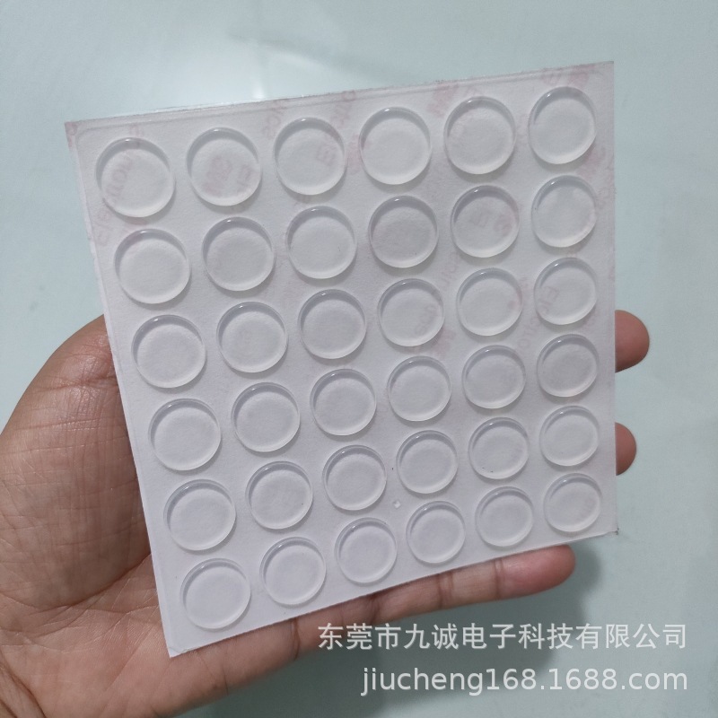 圆柱形硅胶脚垫透明防撞贴30*2MM硅胶垫大颗粒硅胶防滑垫|undefined