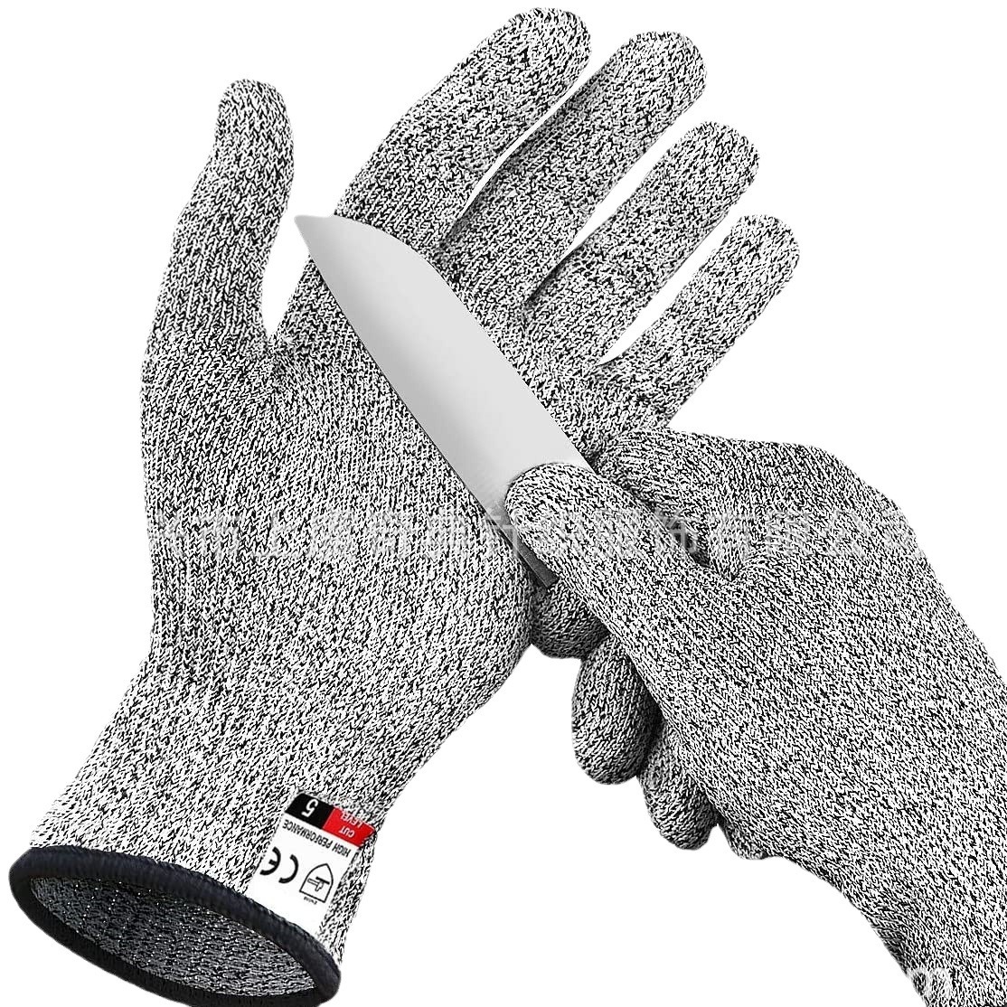 En stock HPPE guantes anti-corte 3-5 grado fábrica de vidrio protector resistente al desgaste de seguridad jardinería cocina sacrificio guantes de pesca image 6