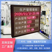 LED电子看板企业工厂室内可视化流水线车间产量管理单双色显示屏