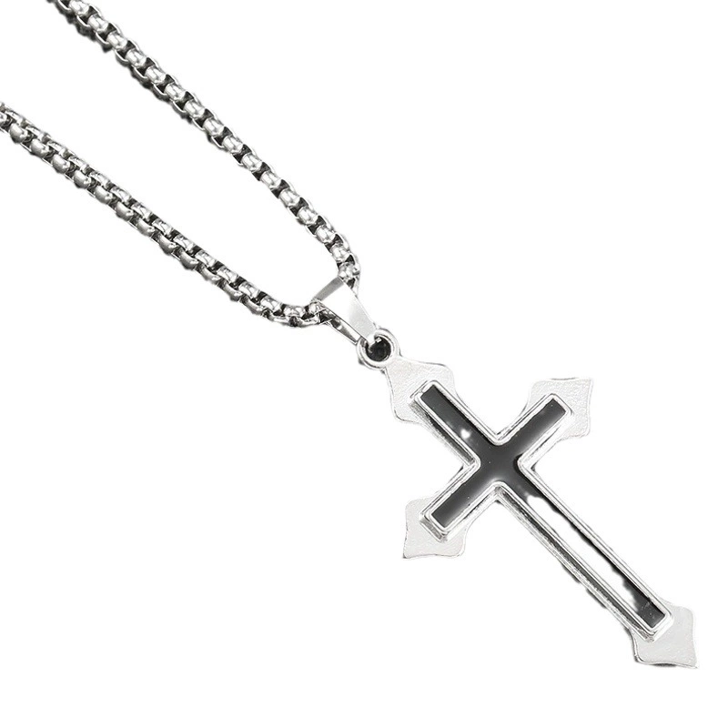 Трансграничный хип-хоп ожерелье ювелирные изделия мужские взрывные уличные кресты персонализированные прыгающий сплав подвеска свитера цепи оптом