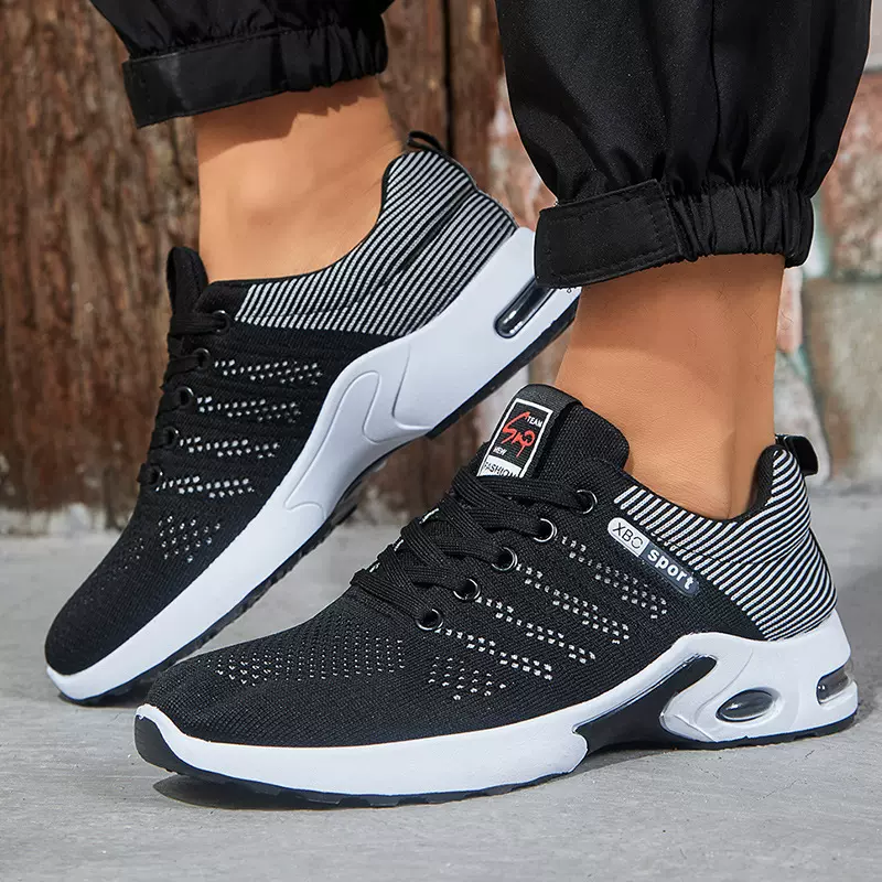 运动鞋男秋季2025新款男鞋潮流百搭跑步鞋男士休闲板鞋低帮网面鞋