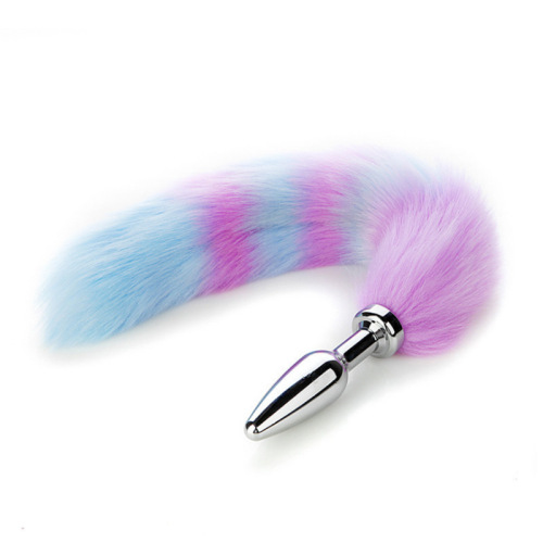 White fox tail female tail anal plug couple's fun white fox removable tail anal plug role play tail