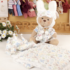 Lina Bear Baby Clothing Blue Park Sleepwear Set Teddy Bear Plush Toy Figure Doll Clothes