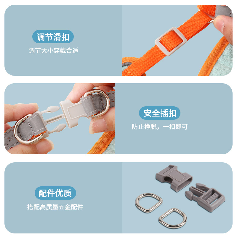 Amazon popular suministros para mascotas perro correa de pecho traje al por mayor de gamuza reflexivo perro caminando cuerda