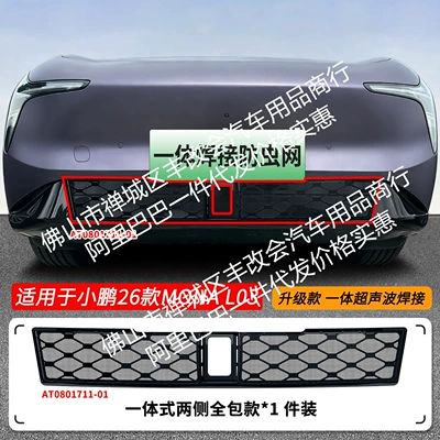 Suitable for Xpeng MONA L03, integrated welded car anti-insect net, front grille special modification decorative strip accessories (Automobile anti-insect net) - 26-models-of-xpeng-mona-l03-insect-proof-net-one-piece-welded-painted-black