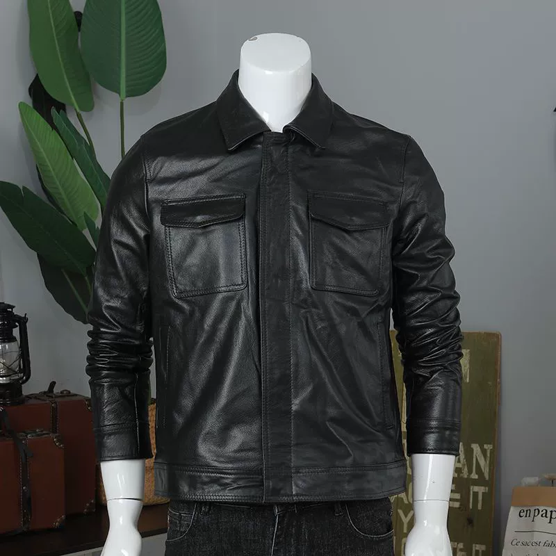 Кожаная куртка (Retro Kaka), весна–осень, тонкие и толстые варианты, размеры M–3XL