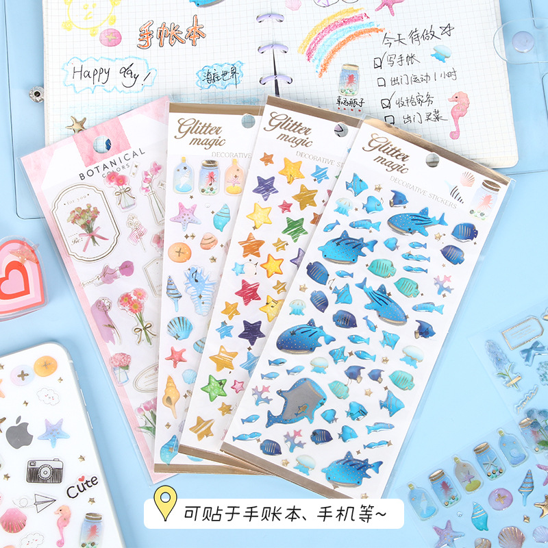 Nuevo sueño goteo pegatinas de cristal estampado transparente estampado