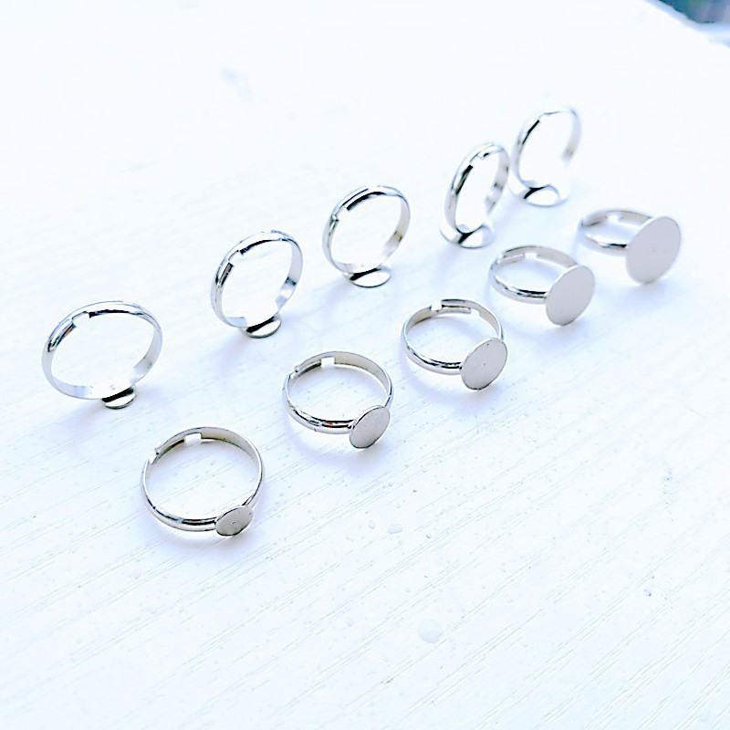 diy饰品316不锈钢戒指贴片花托底托指环配件|undefined