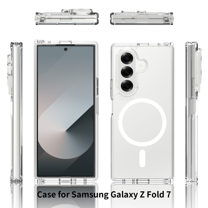 亚马逊GalaxyzFLIP7适用三星ZFOLD7连体抗黄透明s25u强磁吸手机壳|undefined
