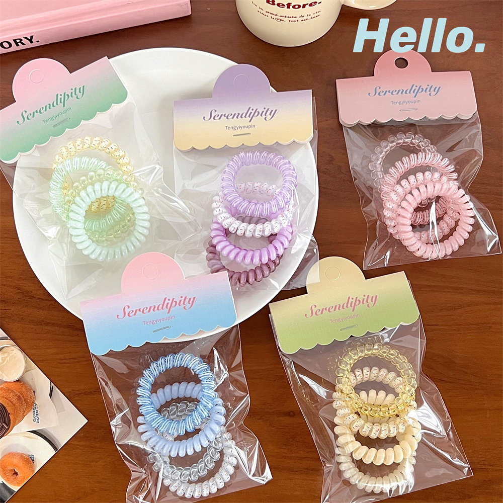 sweet girlish phone line hair ring hair accessories hair rope high elasticity does not hurt hair fresh all-match headdress wholesale